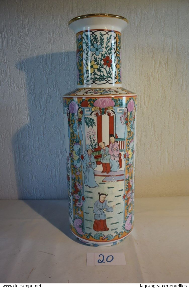 C20 Grand Vase Chinois Satsuma Asiatique - Jarrones