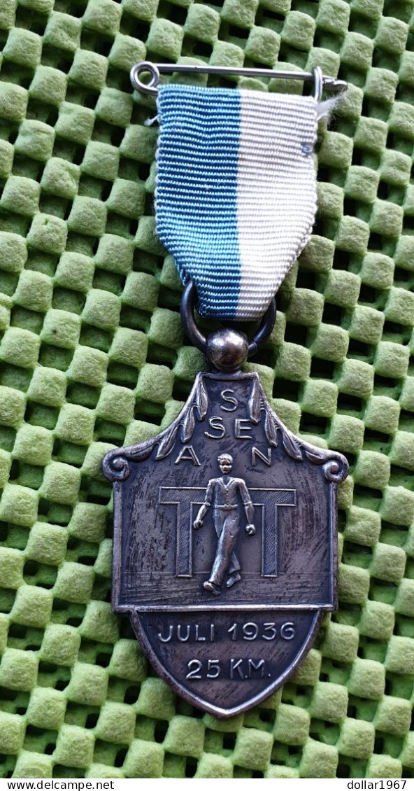 Medaille - T T Assen Juli 1936 - 25 Km. ( 2 ) -  Original Foto  !! - Other & Unclassified