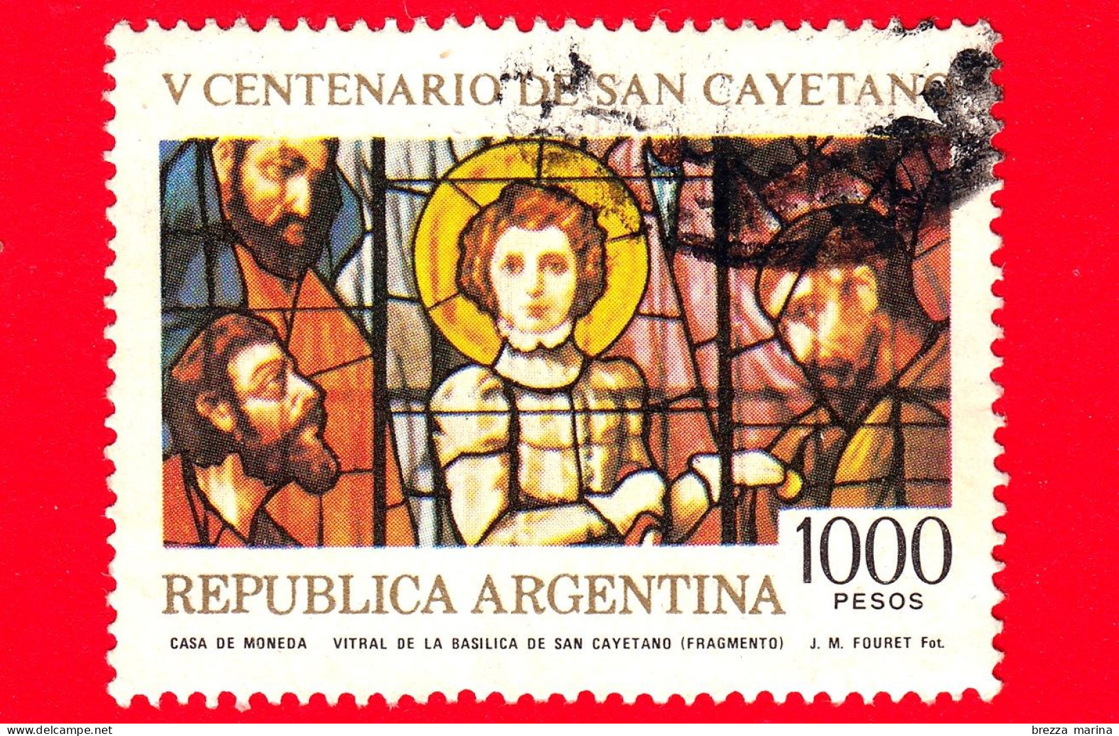 ARGENTINA - Usato -  1981 - 500 Anni Della Nascita Di San Gaetano, Fondatore Dell'Ordine Teatino - Buenos Aires - 1000 - Used Stamps