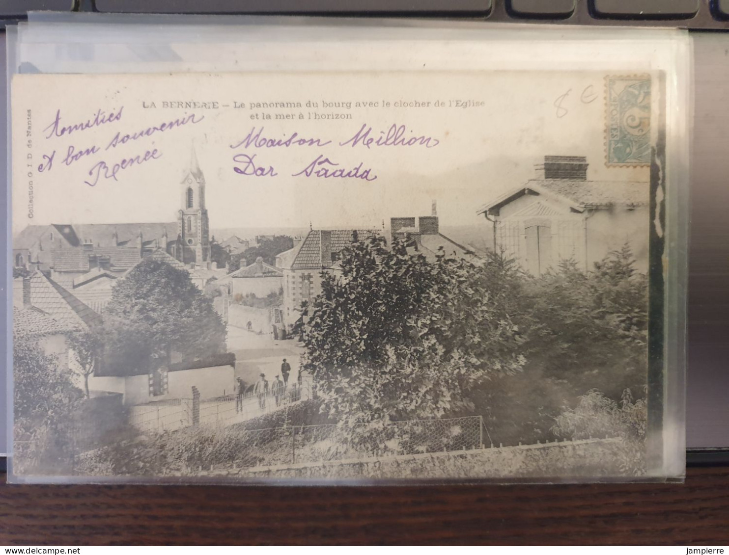 La Bernerie - Le Panorama Du Bourg Avec Le Clocher De L'église Et La Mer à L'horizon - La Bernerie-en-Retz