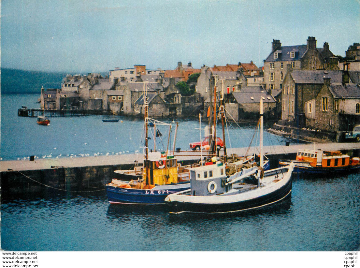 CPM Lerwick Harbour And Old Houses Shetland Bateaux - Shetland