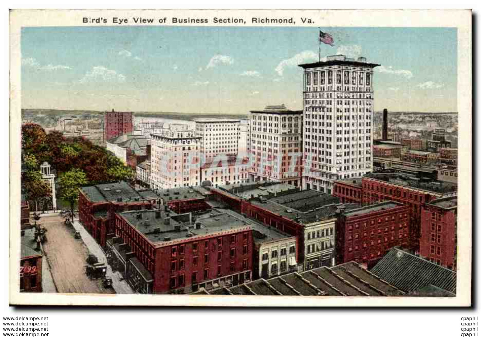 Etas Unis-USA-Virginia-Birds Eye View Of Business Section- Richmond -CPR - Richmond