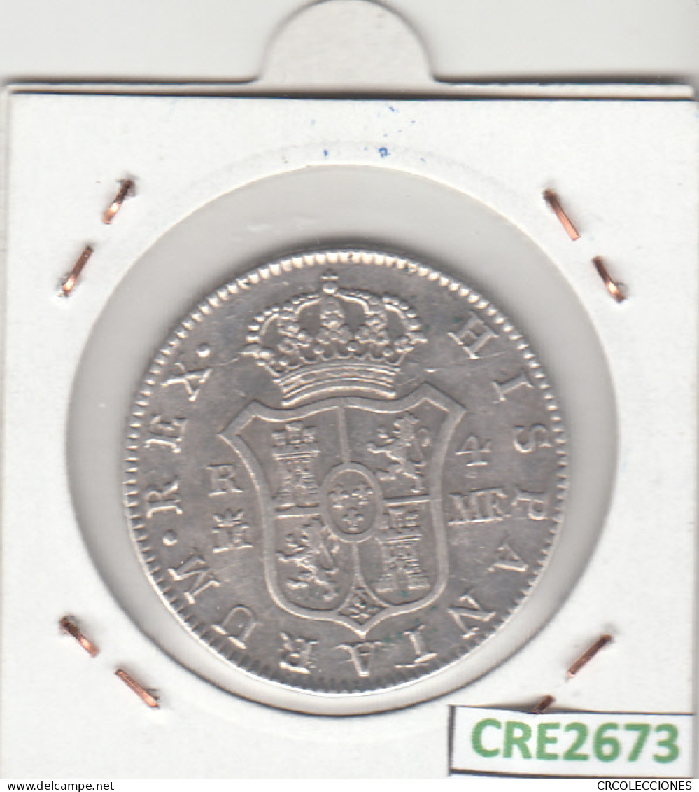 CRE2673 MONEDA ESPAÑA CARLOS IV 1794 4 REALES MADRID PLATA - Autres & Non Classés