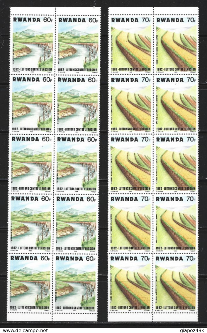 ● RWANDA 1983 RUANDA ֍ Campagna Contro EROSIONE ֍ Serie Completa X 10 ● Cat 85 € ● Lotto N. XX ● - Nuovi
