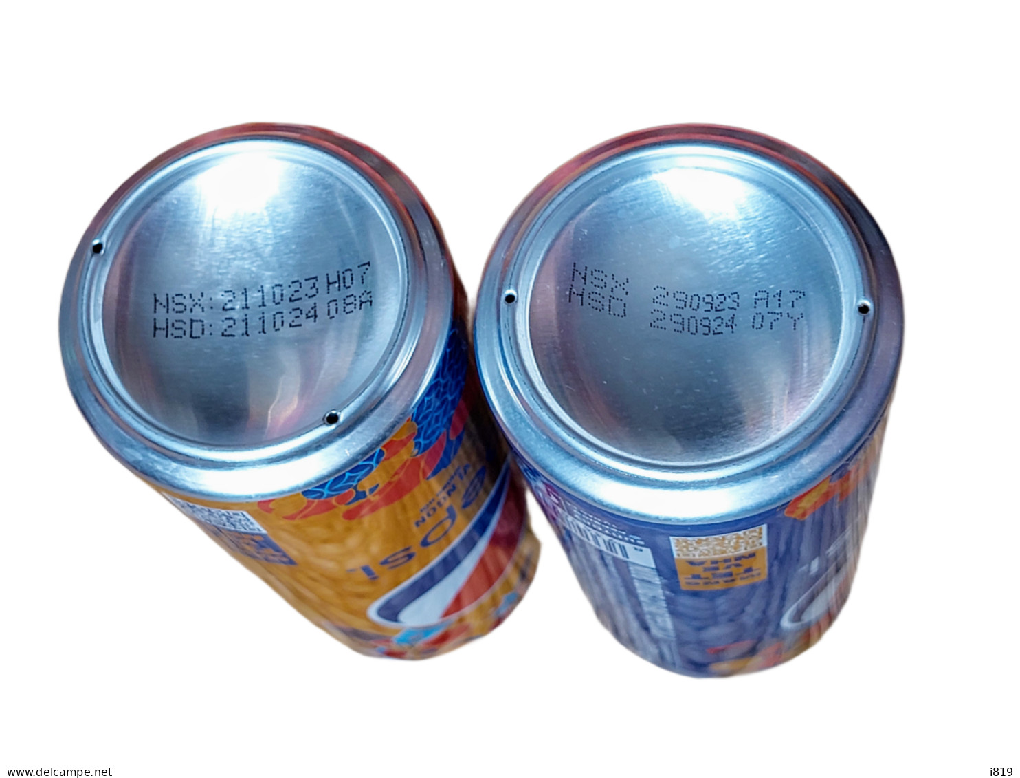 2024 Vietnam Pepsi New Year 1 Set 2 Cans Sleek 320ml EMPTY Open Small Bottom - Cannettes