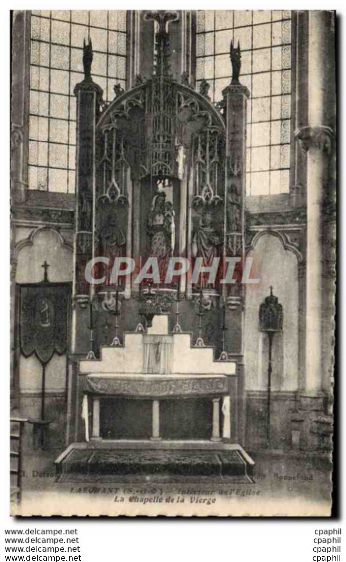 CPA Larchant Interieur De L&#39eglise La Chapelle De La Vierge - Larchant