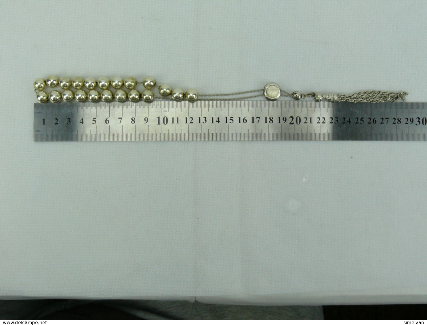 Interesting Prayer Bracelet Necklace Metal Beads #2233