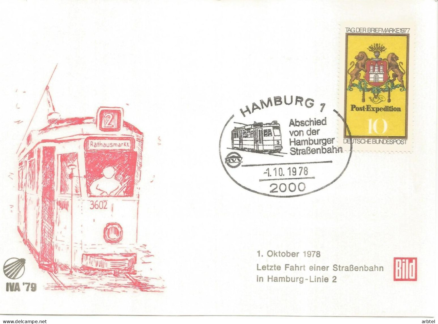 ALEMANIA HAMBURG 1978 TRANVIA TRAM - Tramways