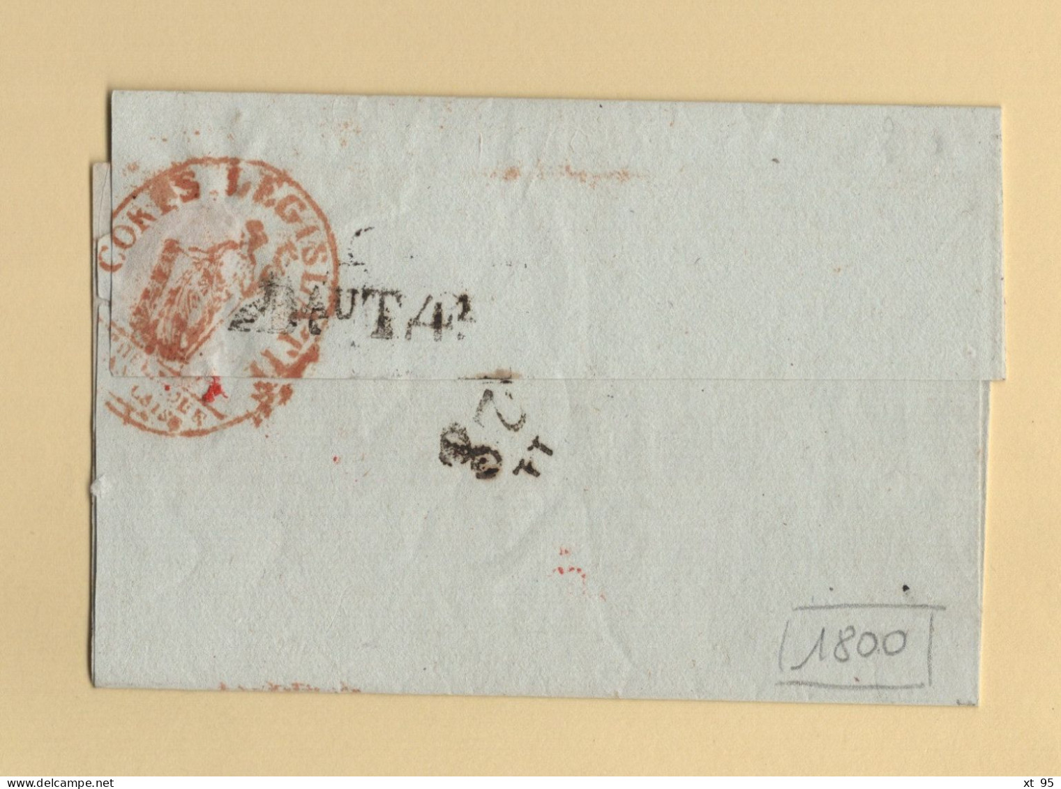 Bureau De Poste Pres Le Corps Legislatif - Franchise Pour Le Ministre De La Marine - Lettre Sans Correspondance - 1801-1848: Precursors XIX