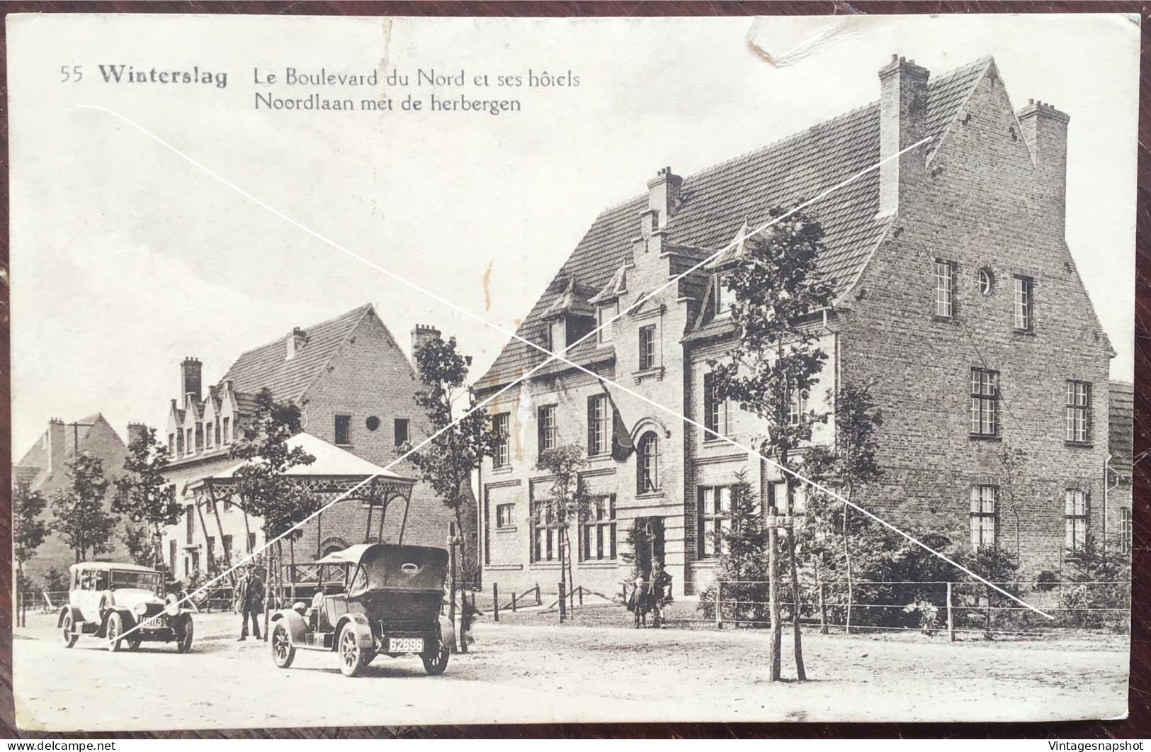 WINTERSLAG GENT Noordlaan Met De Herbergen Le Boulevard Du Nord Et Ses Hôtels CP PK Postée En 1938 - Genk