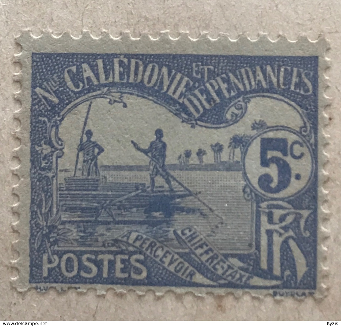 NOUVELLE-CALÉDONIE - 1906  Scott J9 5c - VARIÉTÉ - DÉFAUT SUR LE « S » De POSTE - Ongebruikt