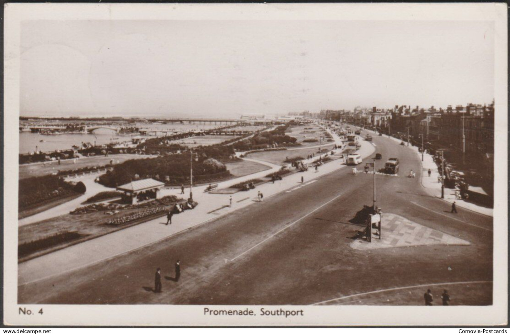 Promenade, Southport, Lancashire, 1949 - Lornia Series RP Postcard - Southport