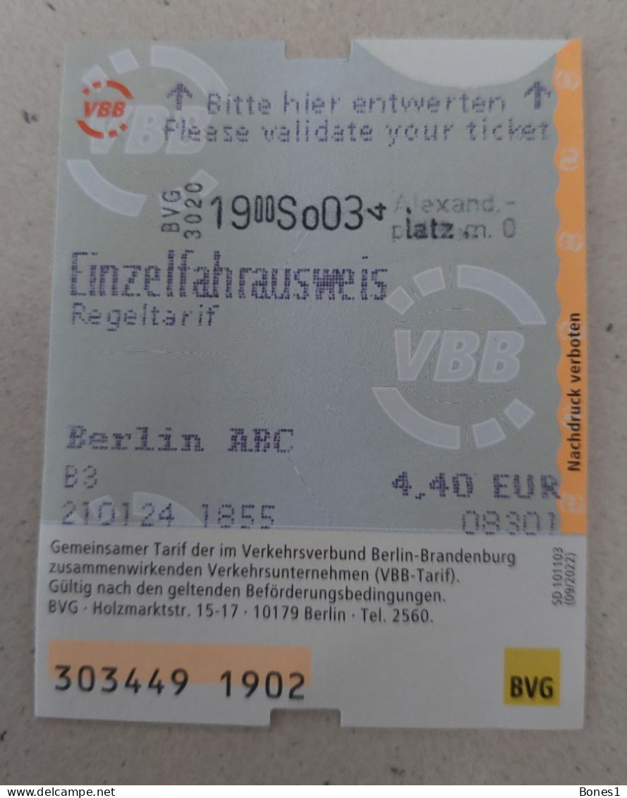 Germany Berlin Metro Ticket 2024 - Europe