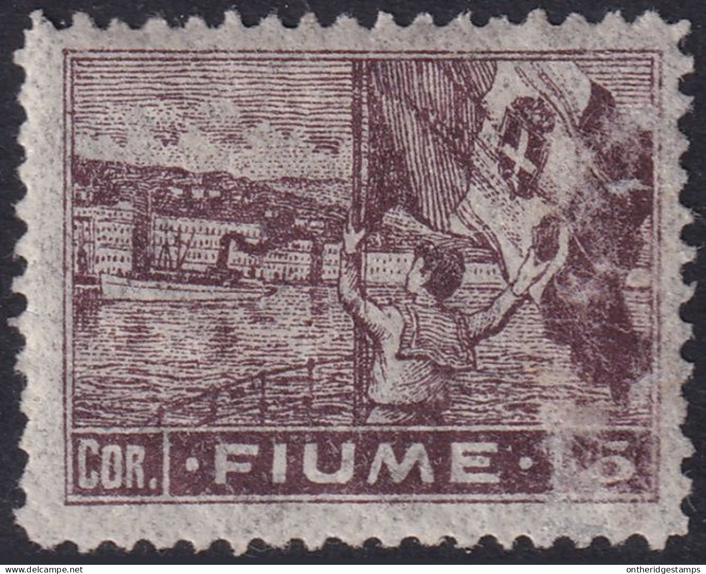 Fiume 1919 Sc 42c Sa B47 MH* Thin Translucent Paper Surface Damage  - Fiume