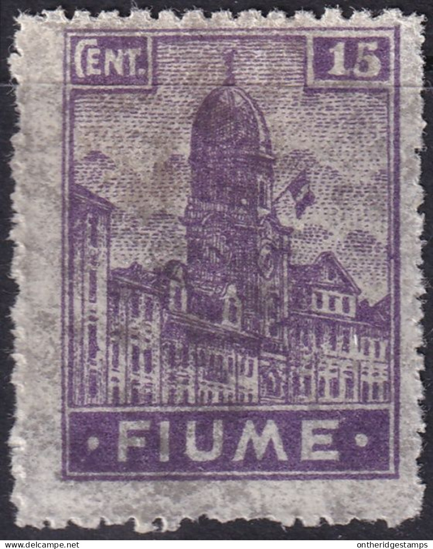 Fiume 1919 Sc 31b Sa B36 MH* Thin Translucent Paper - Fiume