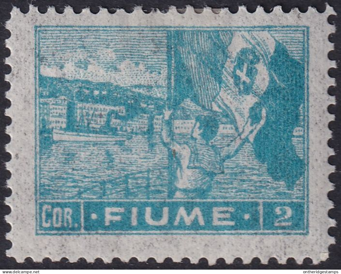 Fiume 1919 Sc 40c Sa B45 MH* Thin Translucent Paper - Fiume