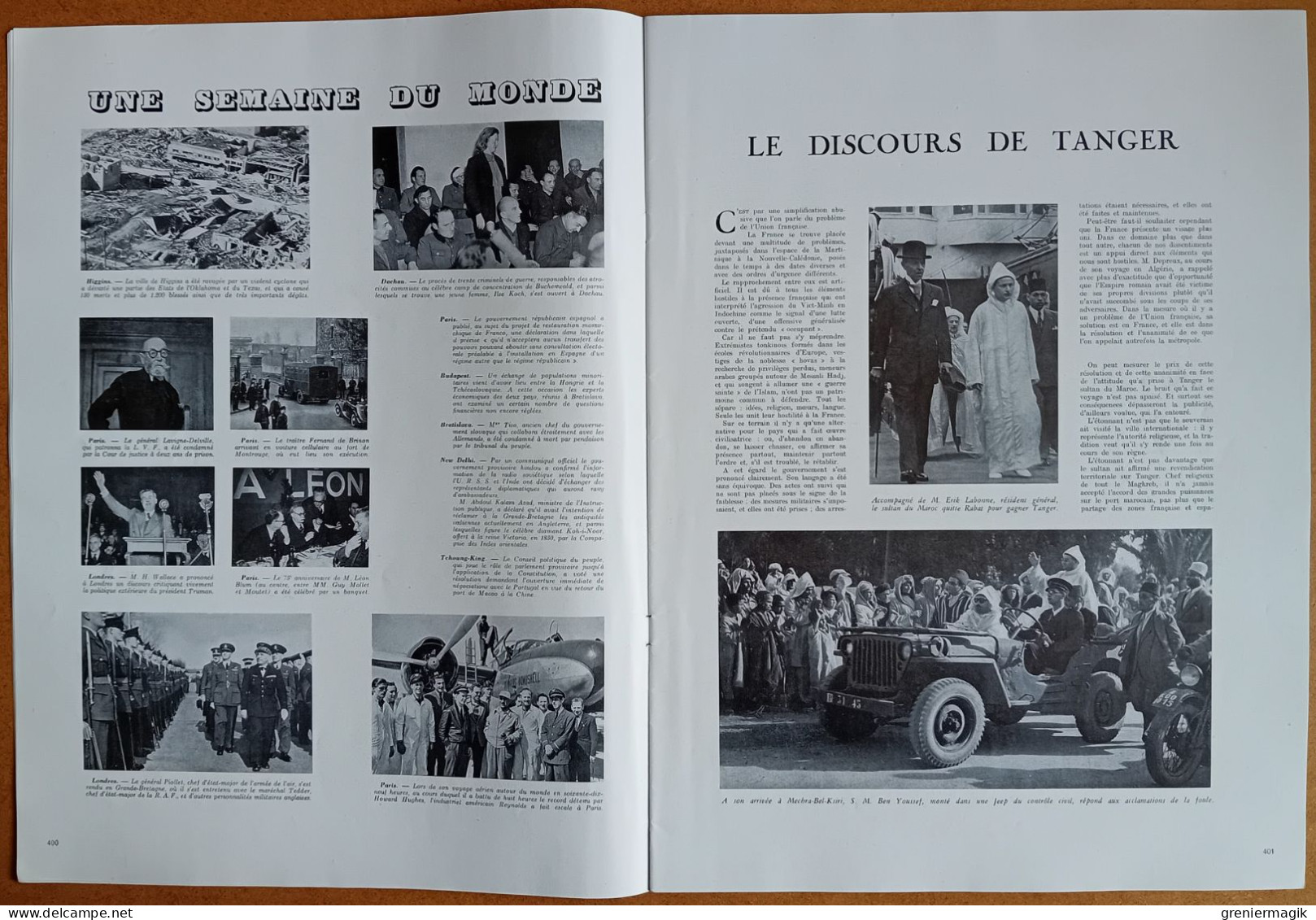 France Illustration N°82 26/04/1947 Port De Texas-City/Discours De Tanger/Indochine/Royal Tour/Maîtres Espagnols Londres - Testi Generali