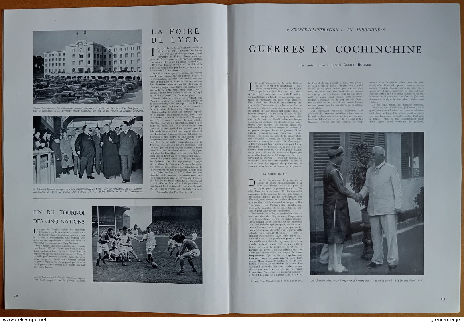 France Illustration N°82 26/04/1947 Port de Texas-City/Discours de Tanger/Indochine/Royal Tour/Maîtres espagnols Londres