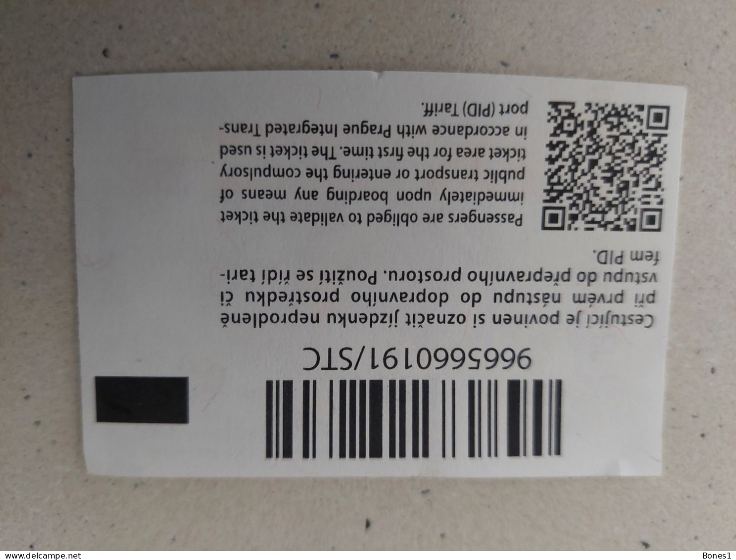 Czech Republic Prague Trains And Trams Ticket  2023 - Europa