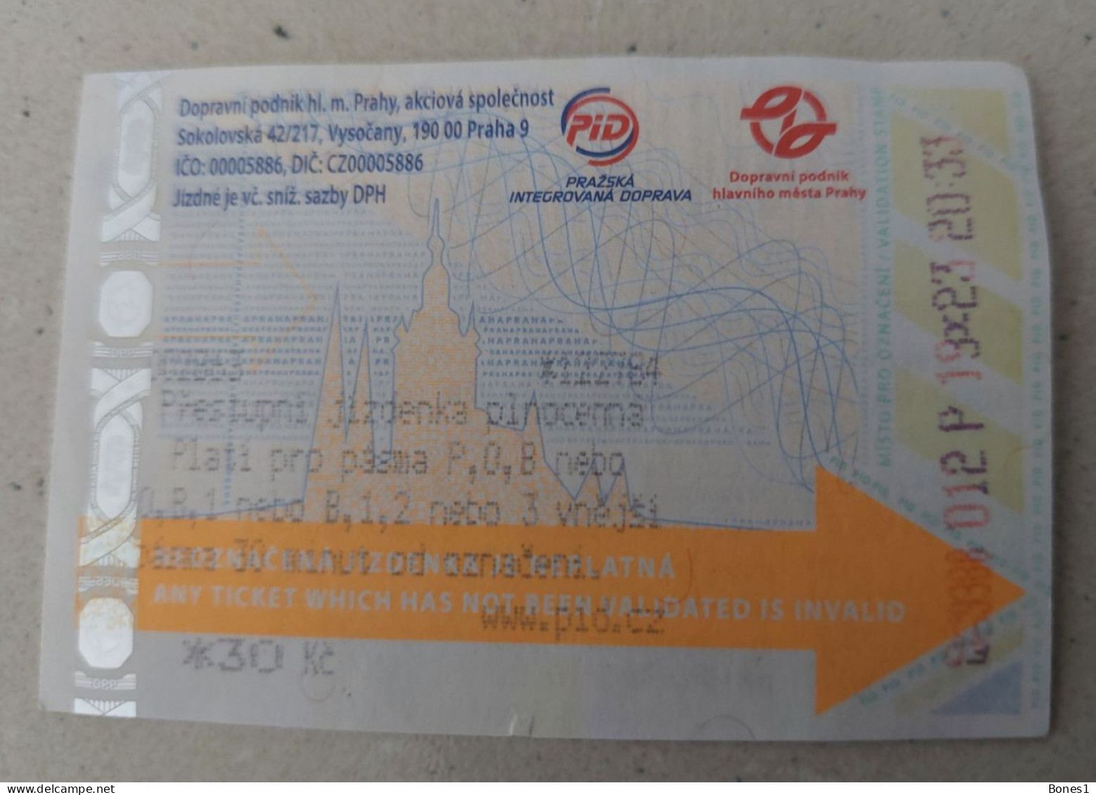 Czech Republic Prague Trains And Trams Ticket  2023 - Europa