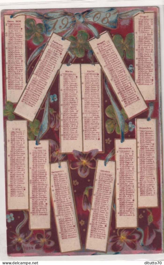 Calendarietto - Anno 1908 - Formato Piccolo : 1901-20