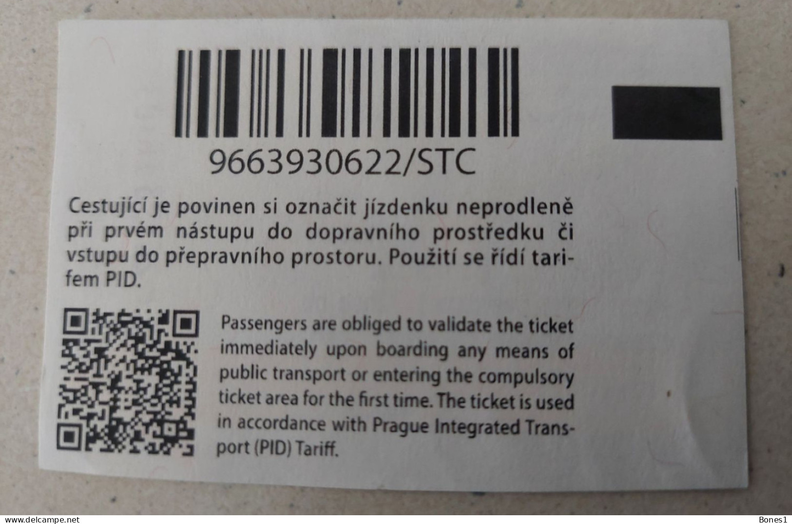 Czech Republic Prague Trains And Trams Ticket  2023 - Europa