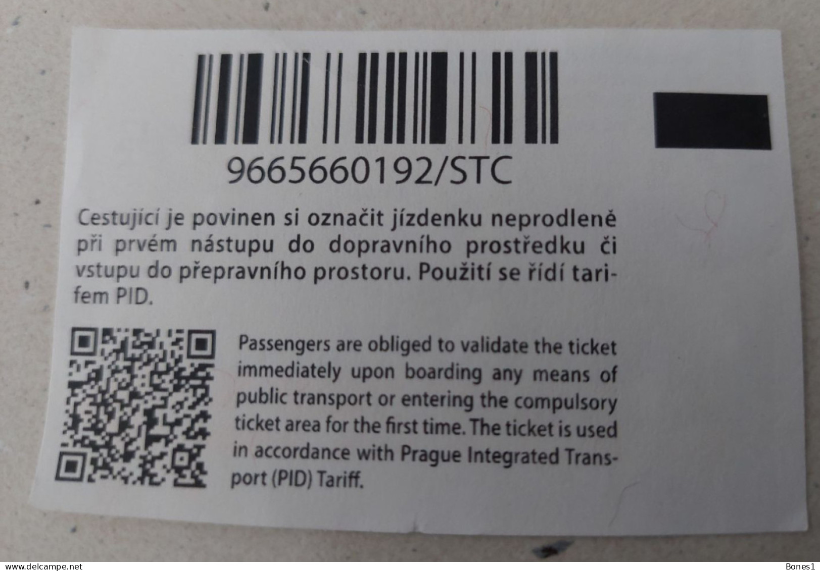 Czech Republic Prague Trains And Trams Ticket  2023 - Europa