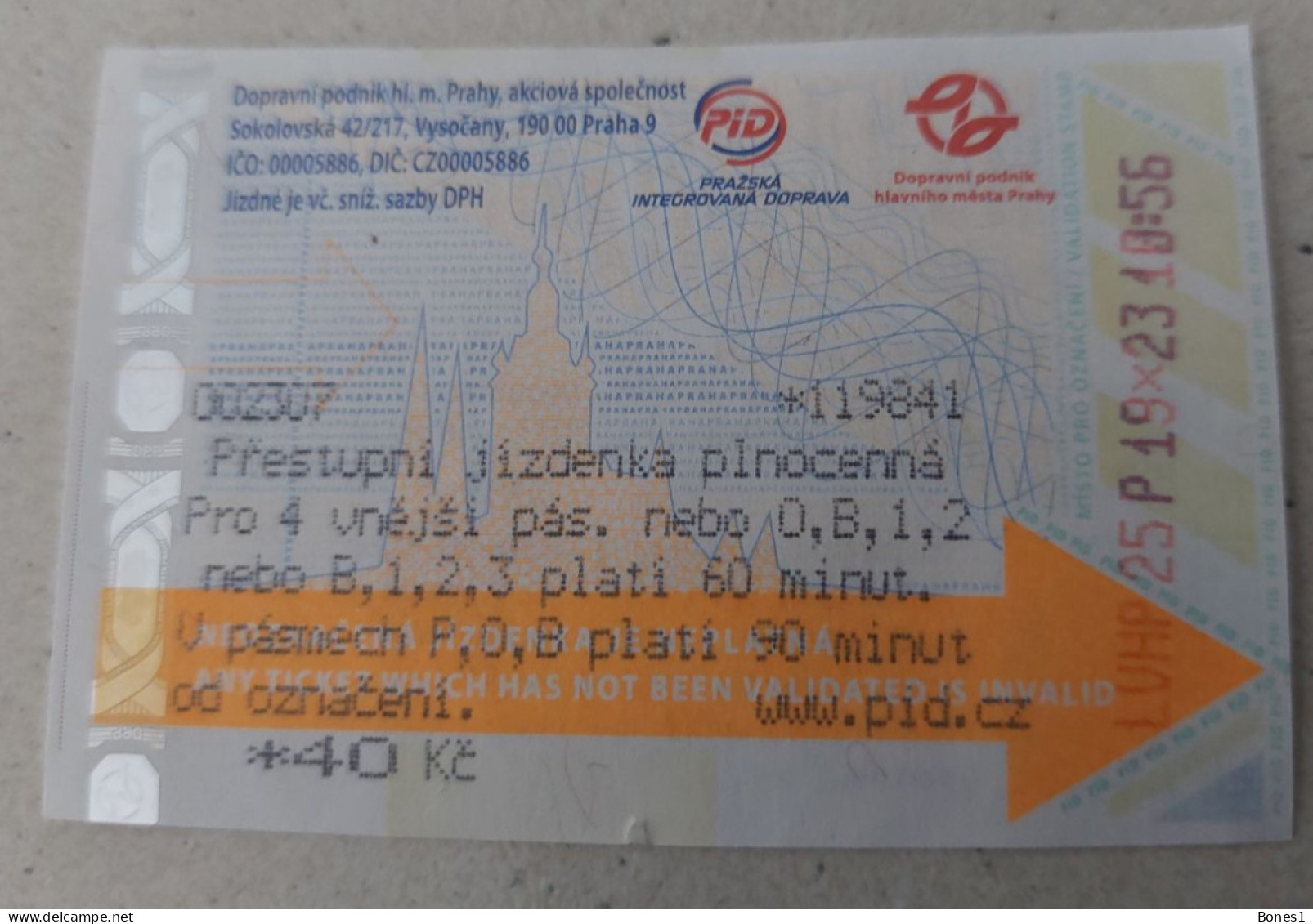 Czech Republic Prague Trains And Trams Ticket  2023 - Europa