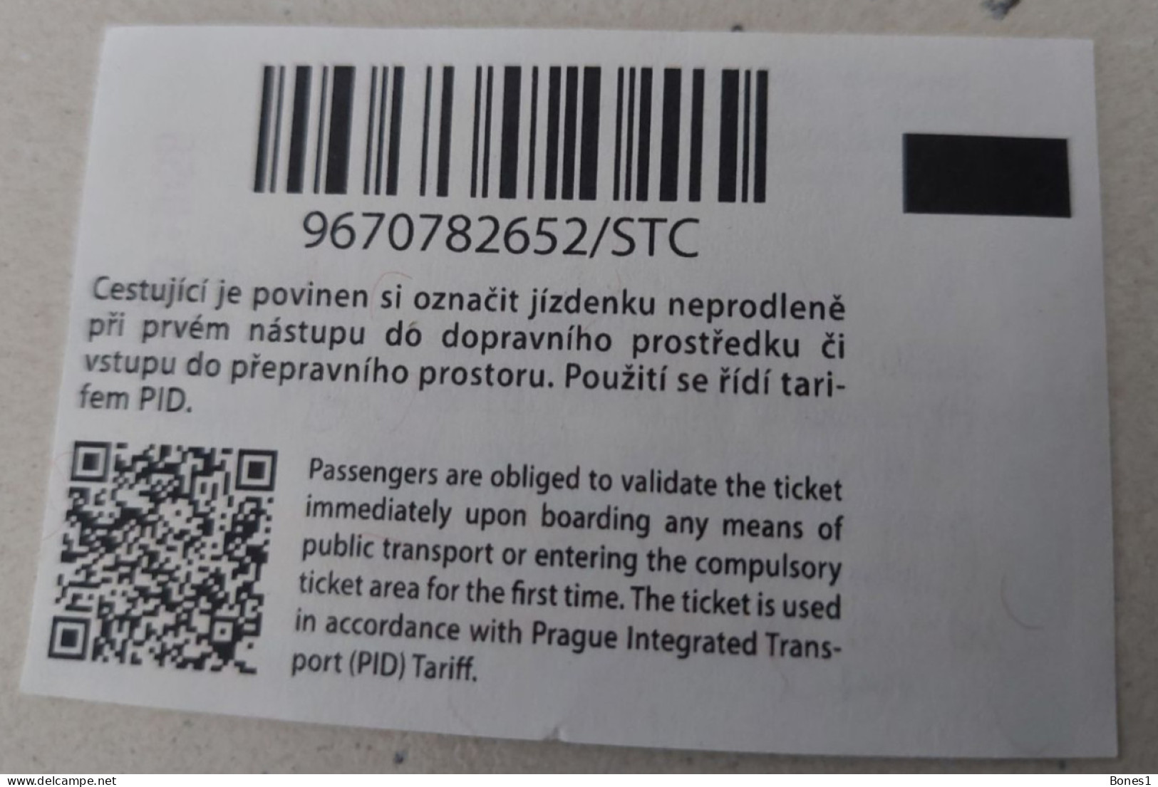 Czech Republic Prague Trains And Trams Ticket  2023 - Europe