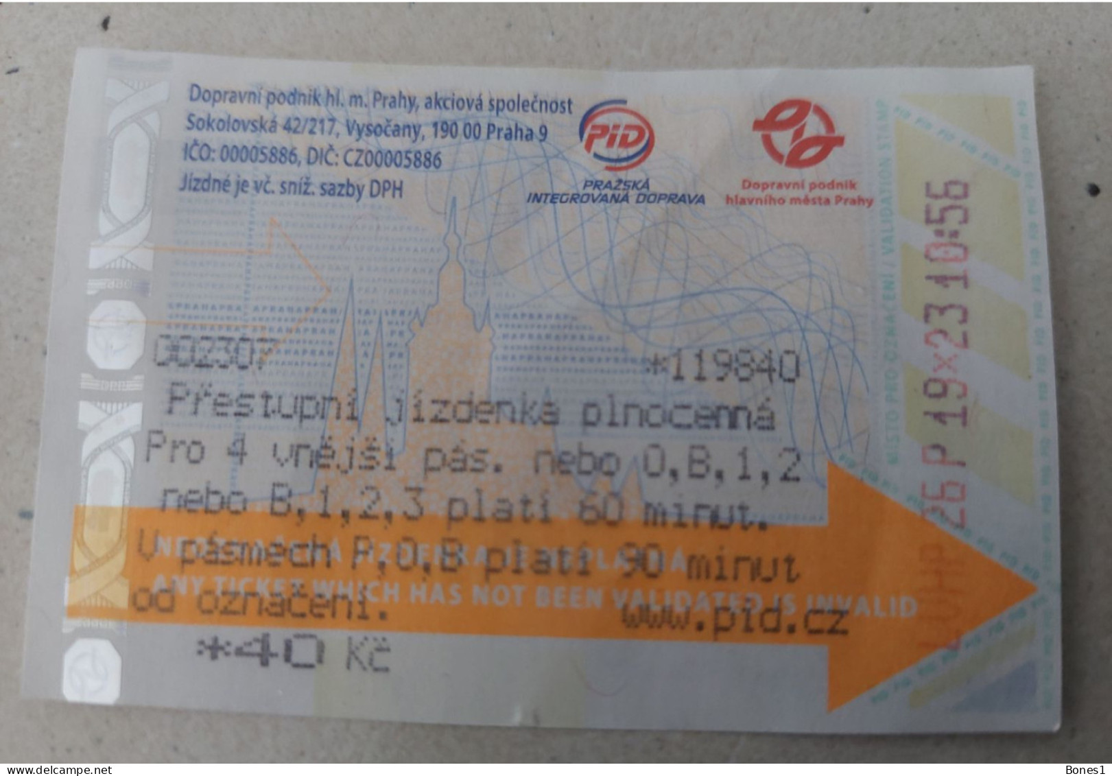 Czech Republic Prague Trains And Trams Ticket  2023 - Europe