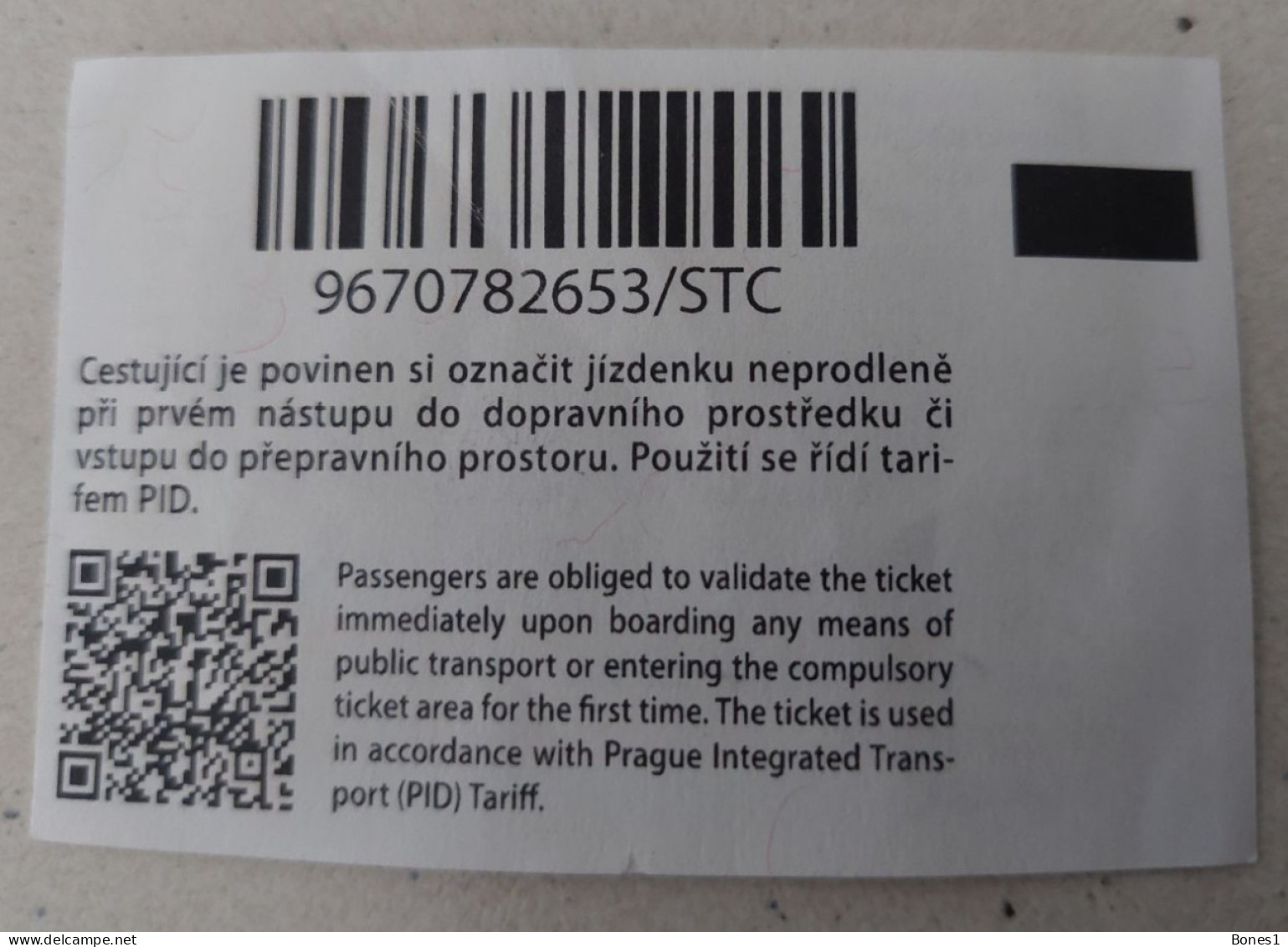 Czech Republic Prague Trains And Trams Ticket  2023 - Europa