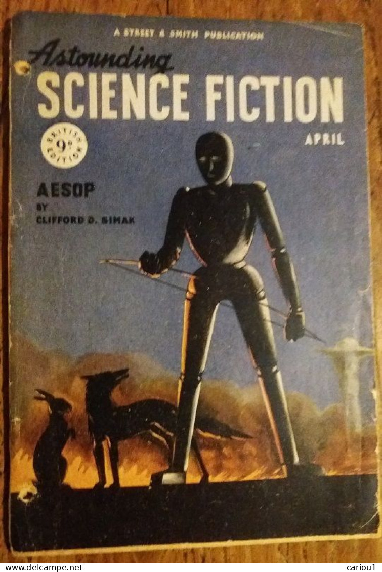 C1 ASTOUNDING Science Fiction UK BRE 04 1948 SIMAK AESOP Demain Chiens SF Pulp PORT INCLUS France - Ciencia Ficción