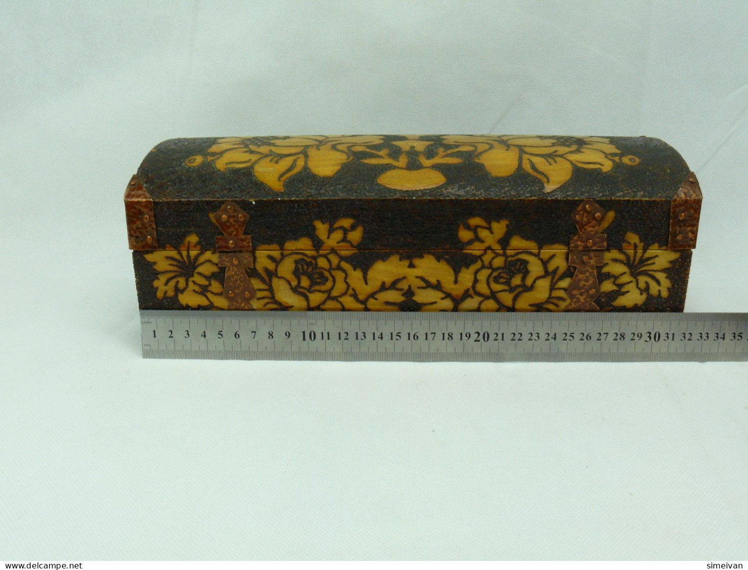 Vintage Wooden Trinket Box #2260