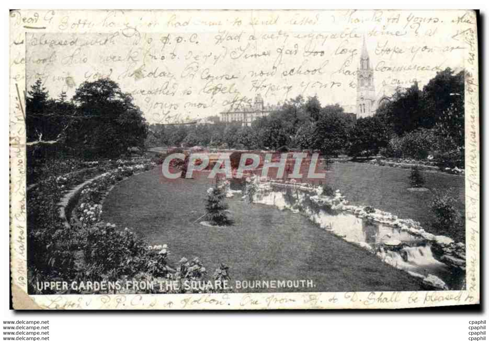 CPA Upper Gardens From The Square Bournemouth - Bournemouth (depuis 1972)