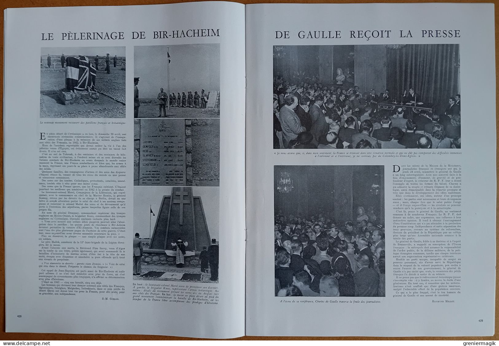 France Illustration N°83 03/05/1947 Auriol En A.O.F./De Gaulle Reçoit La Presse/Côte D'Azur/Le Son Sur Film/Christian X - Testi Generali