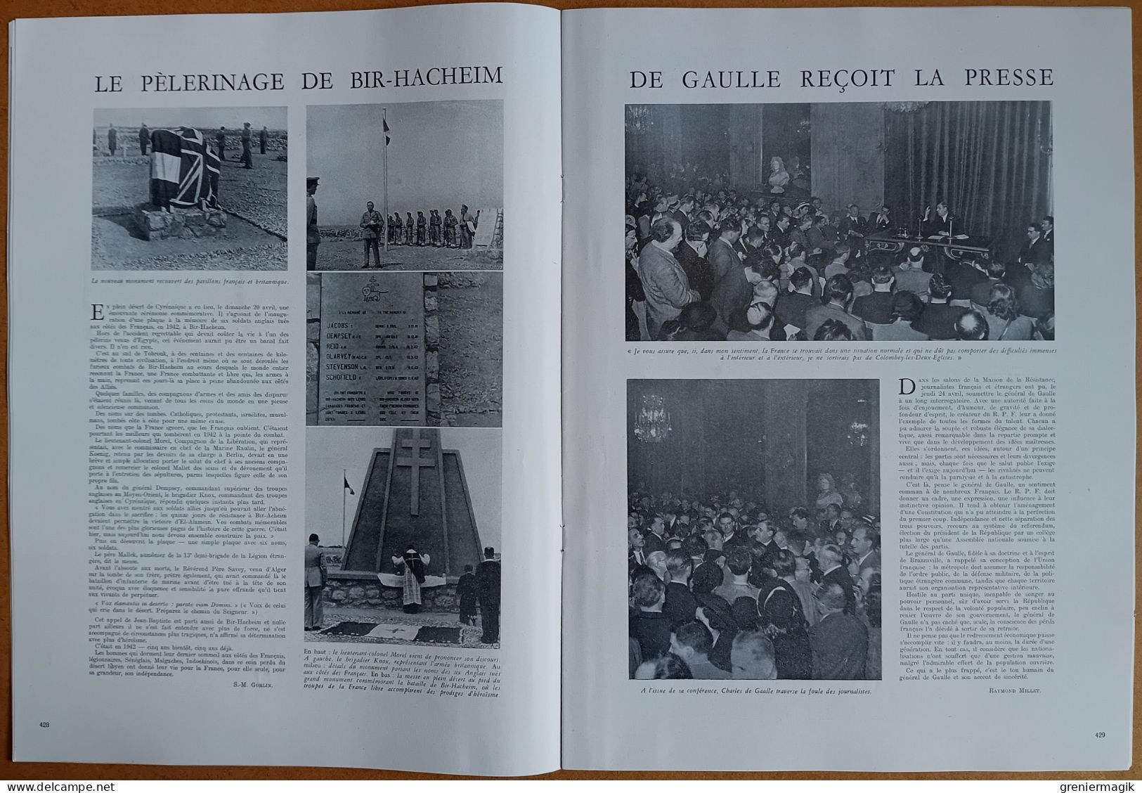 France Illustration N°83 03/05/1947 Auriol En A.O.F./De Gaulle Reçoit La Presse/Côte D'Azur/Le Son Sur Film/Christian X - Algemene Informatie