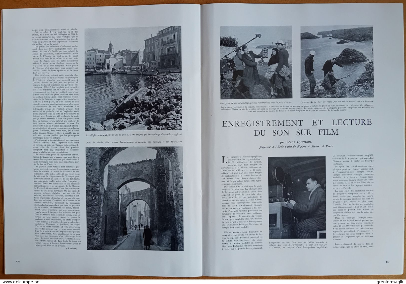 France Illustration N°83 03/05/1947 Auriol en A.O.F./De Gaulle reçoit la presse/Côte d'Azur/Le son sur film/Christian X