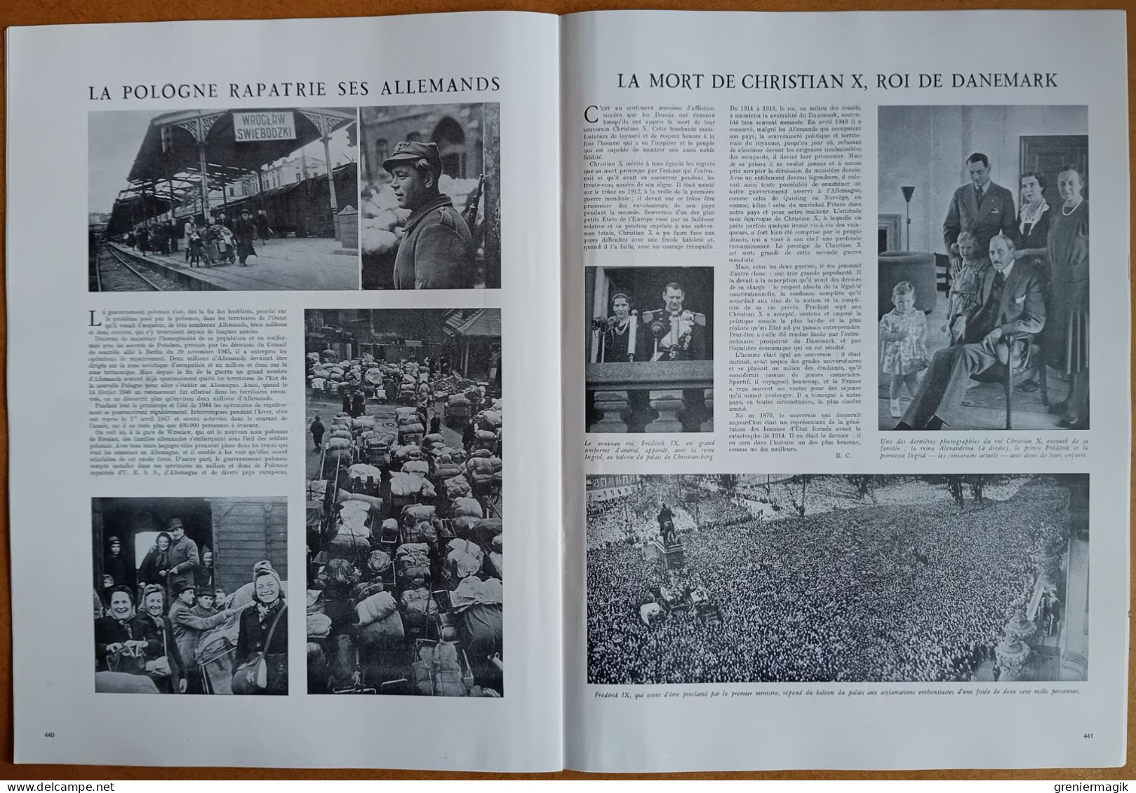 France Illustration N°83 03/05/1947 Auriol en A.O.F./De Gaulle reçoit la presse/Côte d'Azur/Le son sur film/Christian X