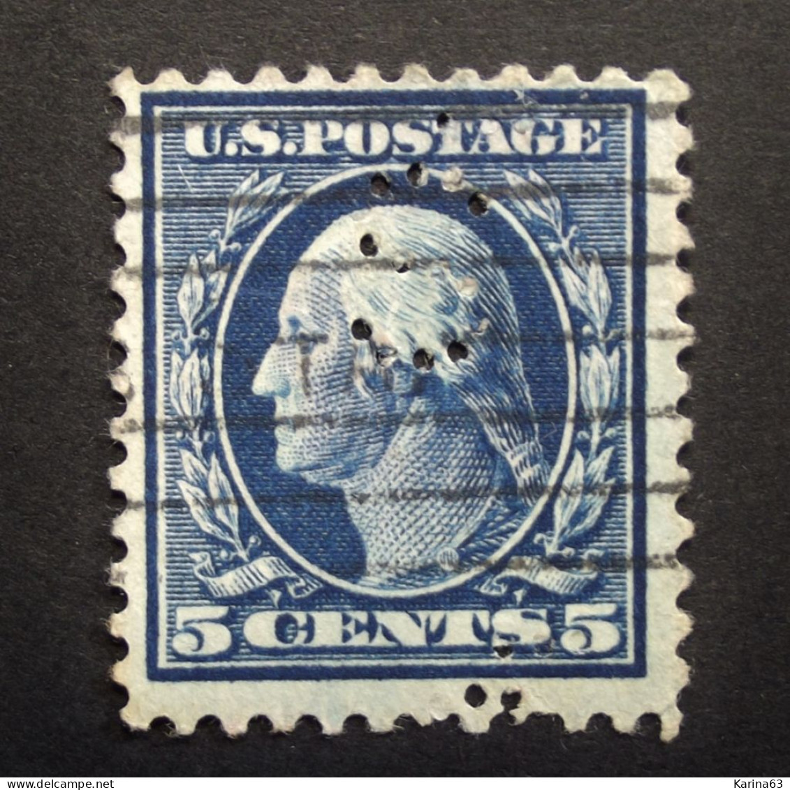 U.S.A. - Perfin ; S -  Chicago, IL	Swift And Company -  Perforé  - G. Washington Obl. - Perfin