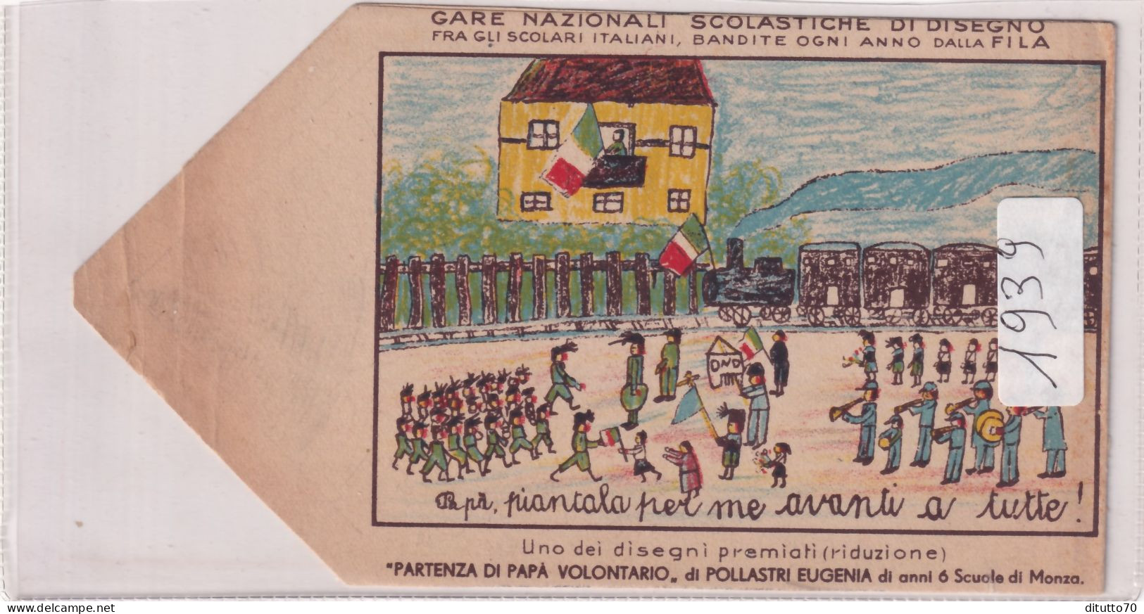 Calendarietto - Fila - La Matita Italiana Di Qualità - Gare Nazionali Scolastiche Di Disegno - Monza - Anno 1939 - Formato Piccolo : 1921-40