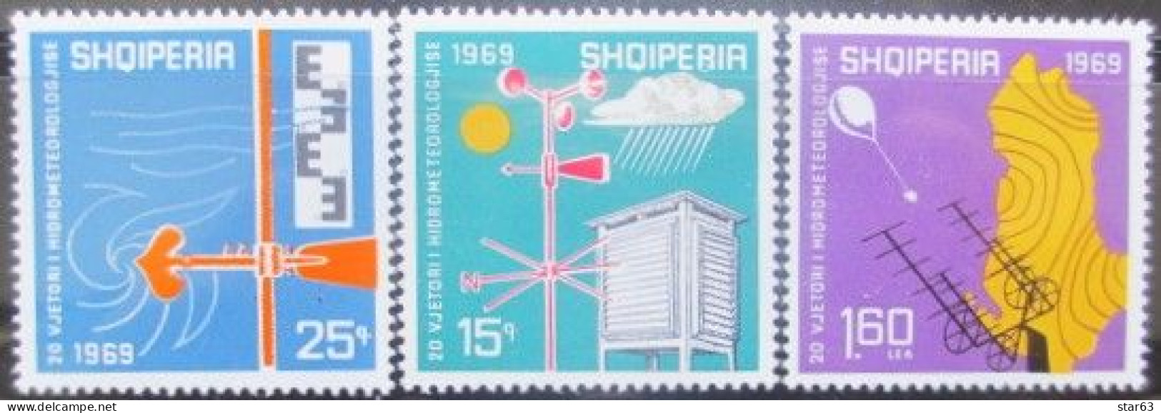 Albania  1969  Meteorology  3 V  MNH - Clima & Meteorología