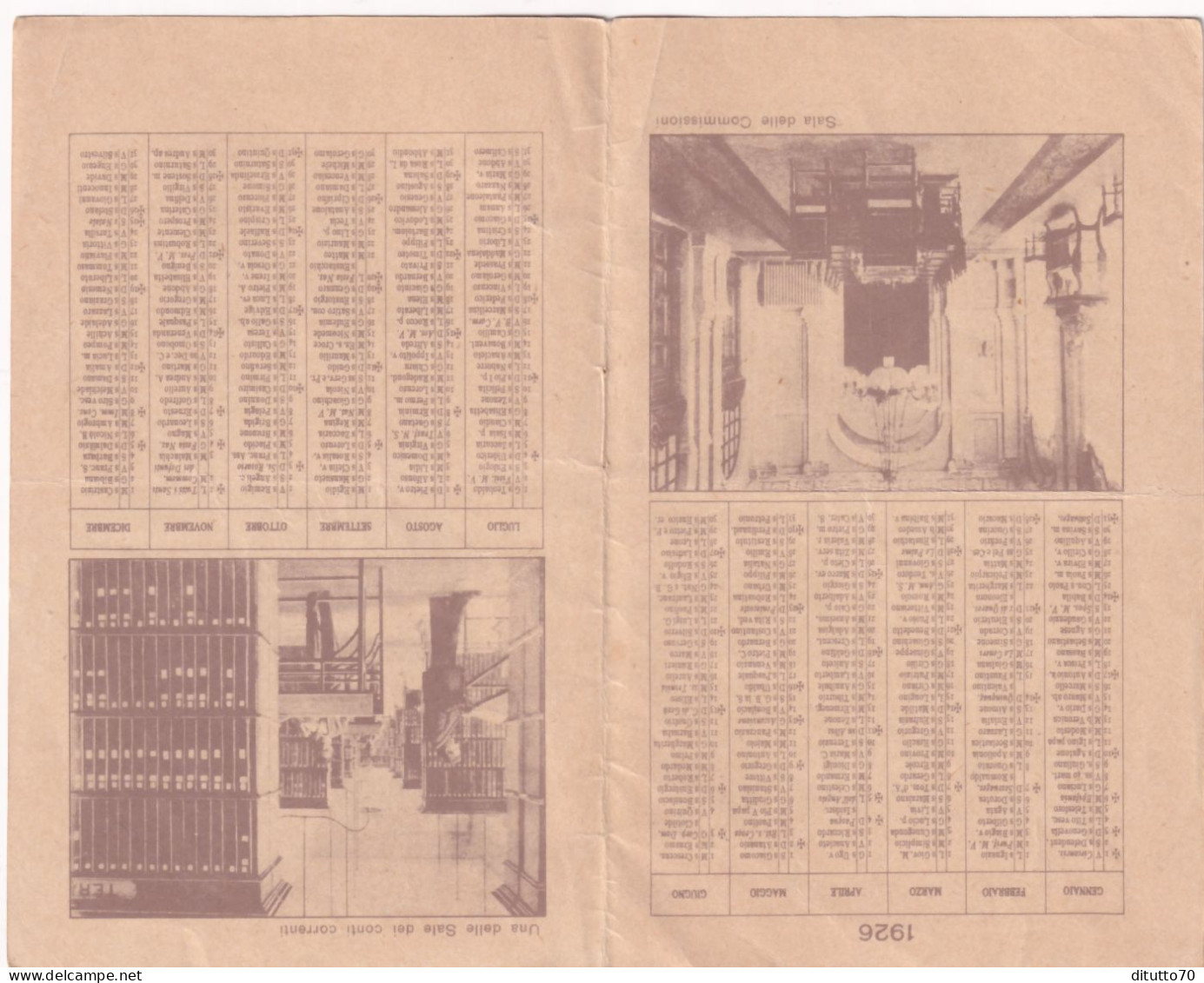 Calendarietto - Il Segreto Della Ricchezza - Le Casse Di Risparmio Postali - Anno 1926 - Petit Format : 1921-40