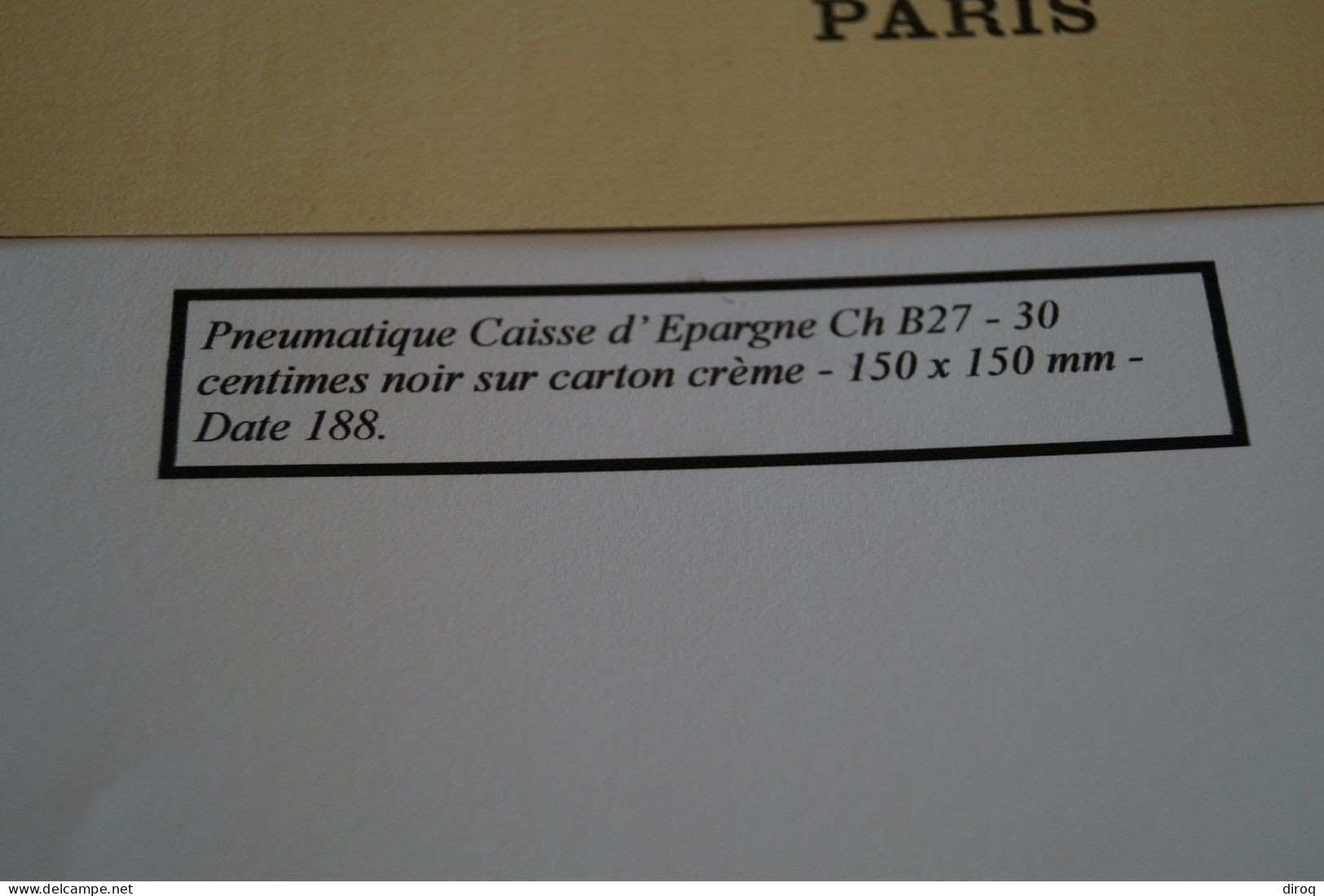 Caisse National D'épargne,superbe Type Chapelain 1884,Pneumatique,remboursement Date 188 - Neumáticos