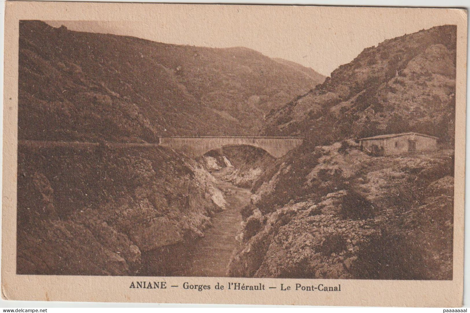ANIANE  GORGES DE L HERAULT LE PONT CANAL - Aniane