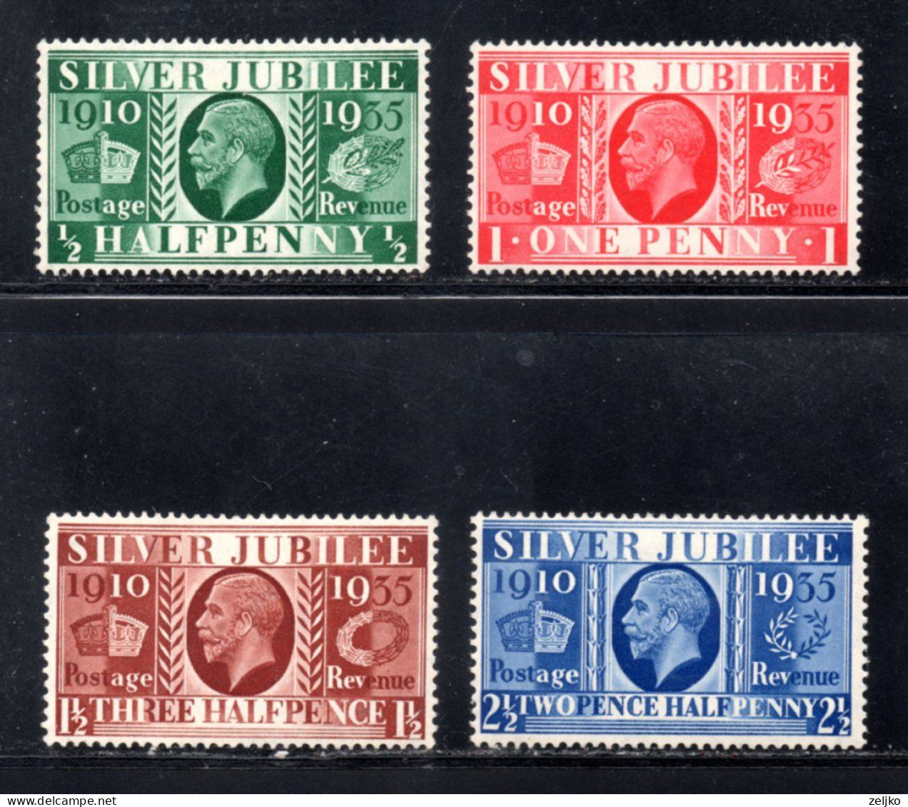 UK, GB, Great Britain, MNH, 1935, Michel 189 - 192, Silver Jubilee - Ungebraucht