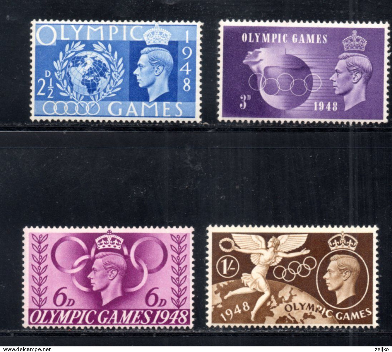 UK, GB, Great Britain, MNH, 1948, Michel 237 - 240, Olympic Games London - Nuevos