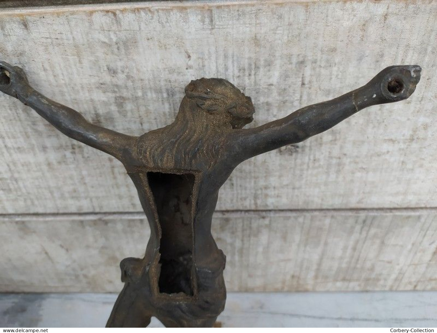 Grand Christ Métal Crucifix Religieux