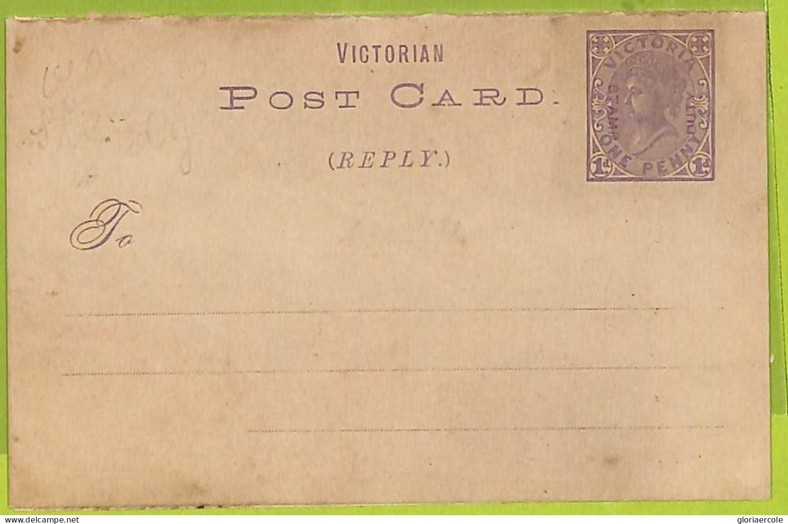 40212 - Australia VICTORIA - Postal History - Double STATIONERY CARD :  H&G  # 6 - Lettres & Documents