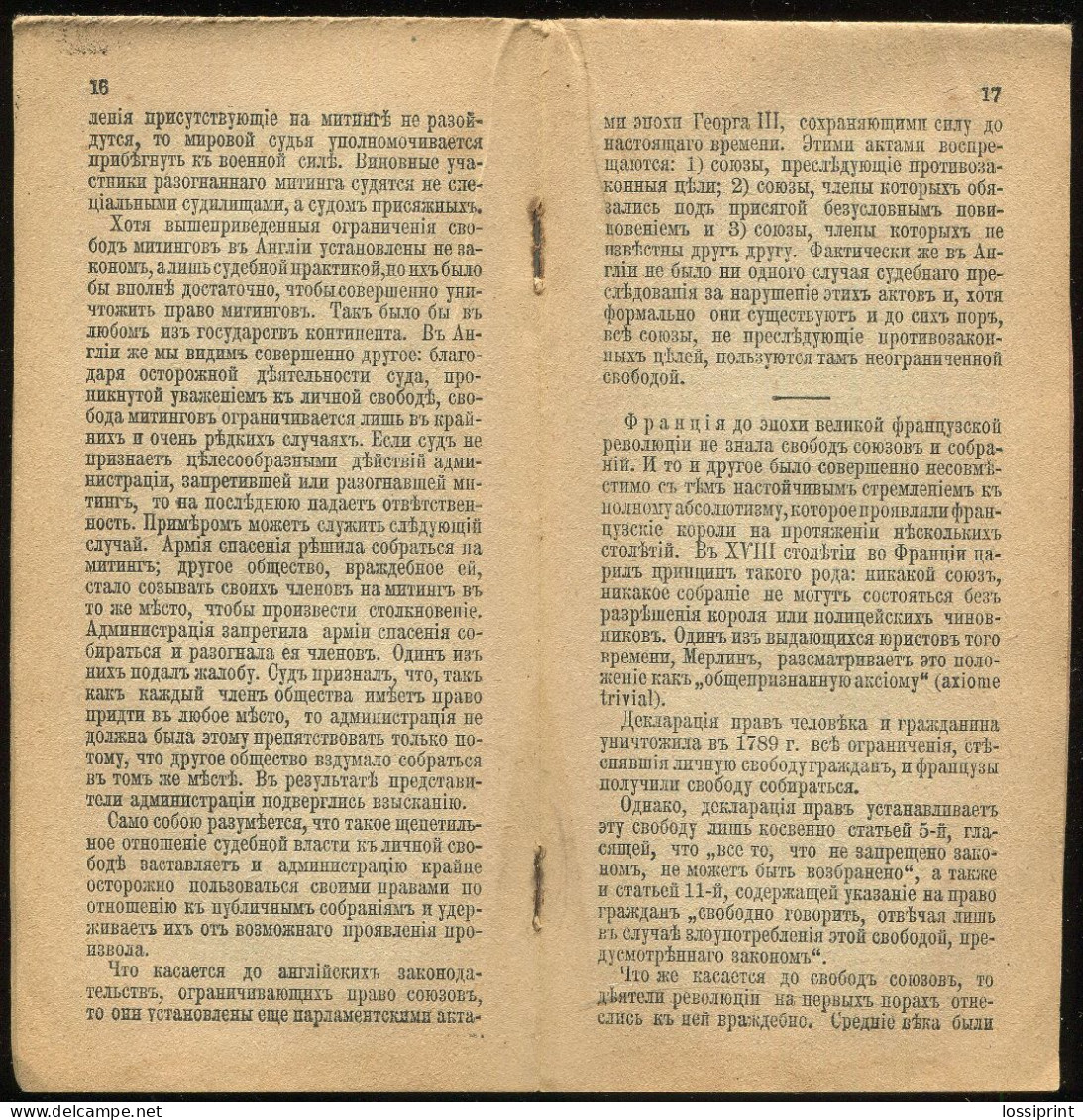 Old Russian Language Book, Political Library, Freedom Of Assembly And Association, St.Peterburg 1906 - Slavische Talen