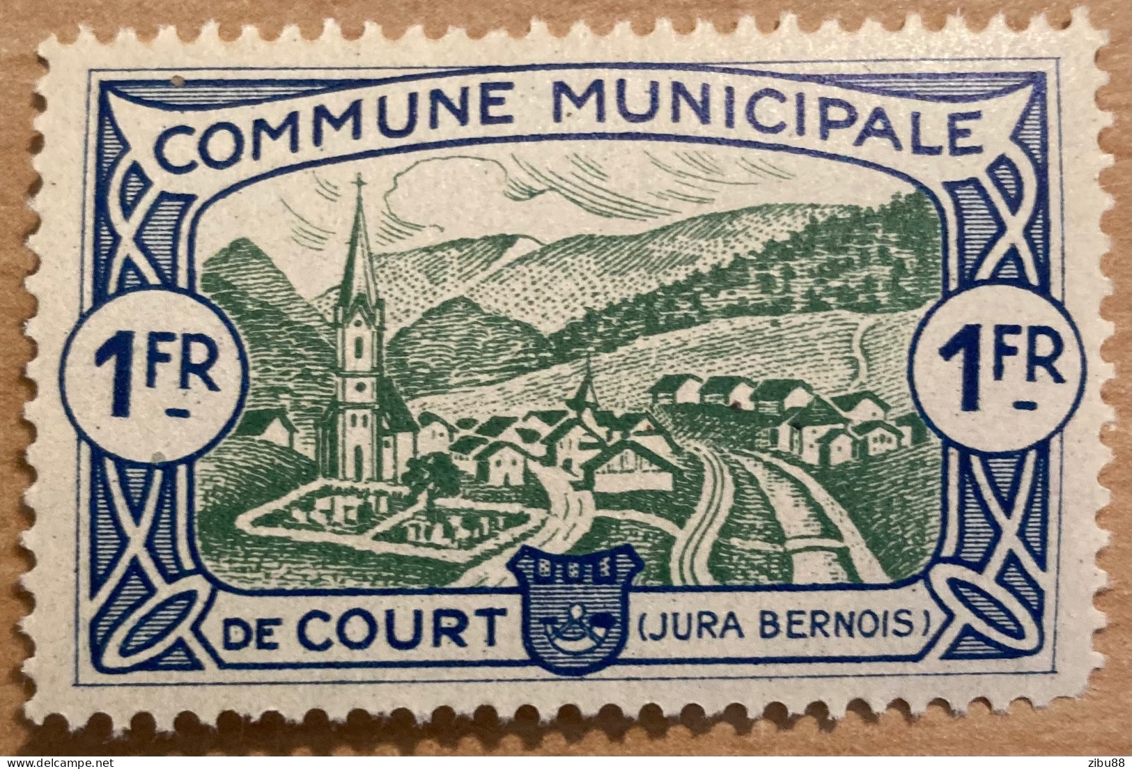 Fiskalmarke Commune Municipale De Court - Revenue Stamp Switzerland - Fiscaux